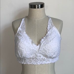 Aerie | Lace Padded Bralette | White | XL